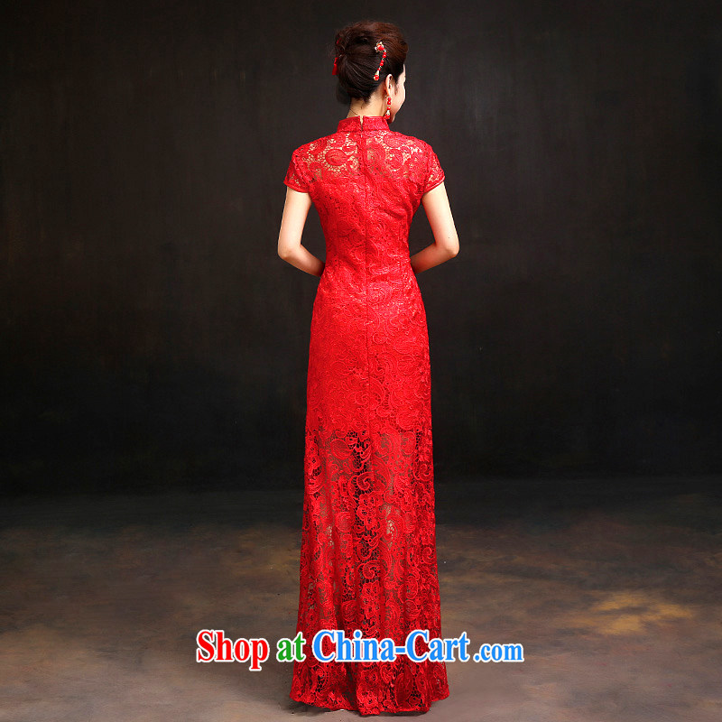 According to Lin Sha red lace bridal cheongsam dress stylish improved crowsfoot toast service wedding dress 2015 new tailored Advisory Service, according to Lin, Elizabeth, and shopping on the Internet