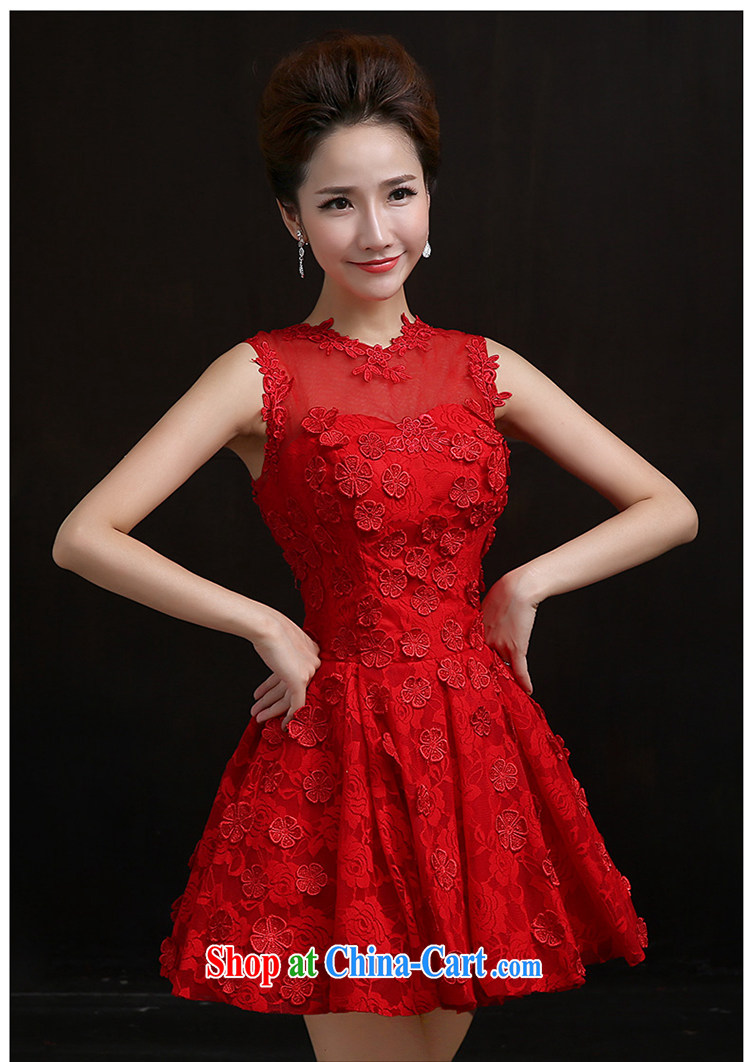 According to Lin Sa 2015 new marriages served toast red manual petals embroidered bridal fitted evening dress short skirt M pictures, price, brand platters! Elections are good character, the national distribution, so why buy now enjoy more preferential! Health