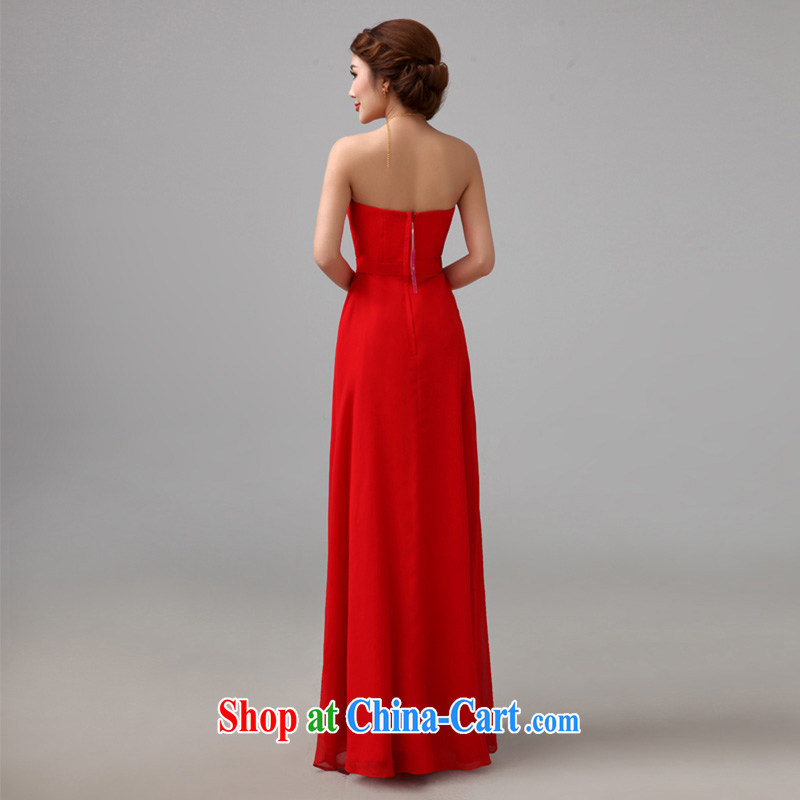 2015 new stylish and wiped his chest lace beauty dress bridal wedding dress red tie bows serving long Tailored consulting service, in accordance with Elizabeth Lin, shopping on the Internet