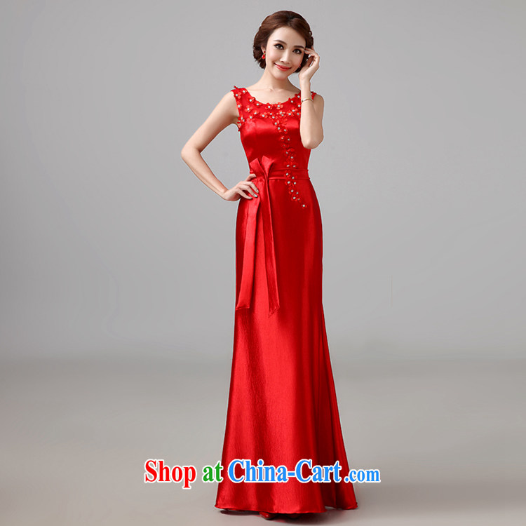 2015 new autumn wedding dresses bows Service Bridal Fashion wedding red evening dress long wedding bridesmaid L pictures, price, brand platters! Elections are good character, the national distribution, so why buy now enjoy more preferential! Health