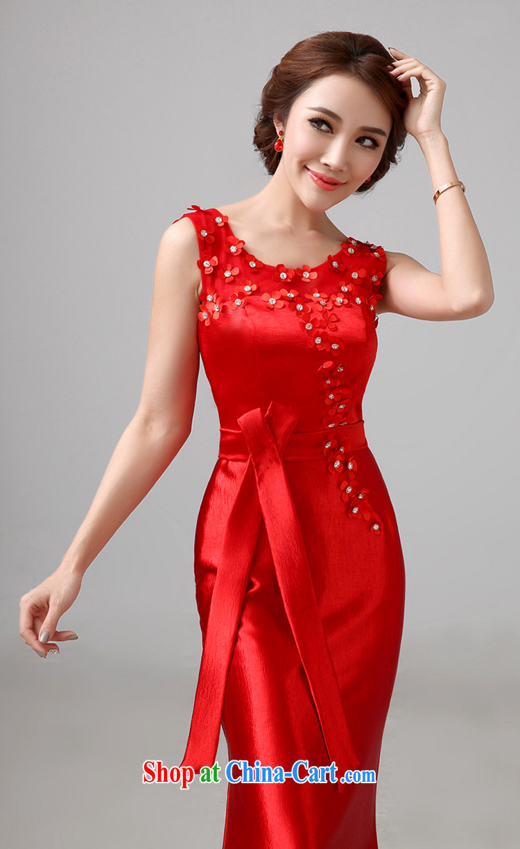 2015 new autumn wedding dresses bows Service Bridal Fashion wedding red evening dress long wedding bridesmaid L pictures, price, brand platters! Elections are good character, the national distribution, so why buy now enjoy more preferential! Health