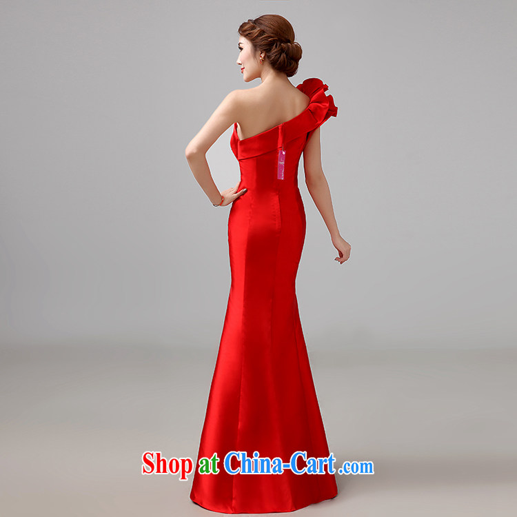 2015 new bridal Red Beauty serving toast, long evening dress stylish wedding wedding the shoulder wedding dress tailored Advisory Service pictures, price, brand platters! Elections are good character, the national distribution, so why buy now enjoy more preferential! Health