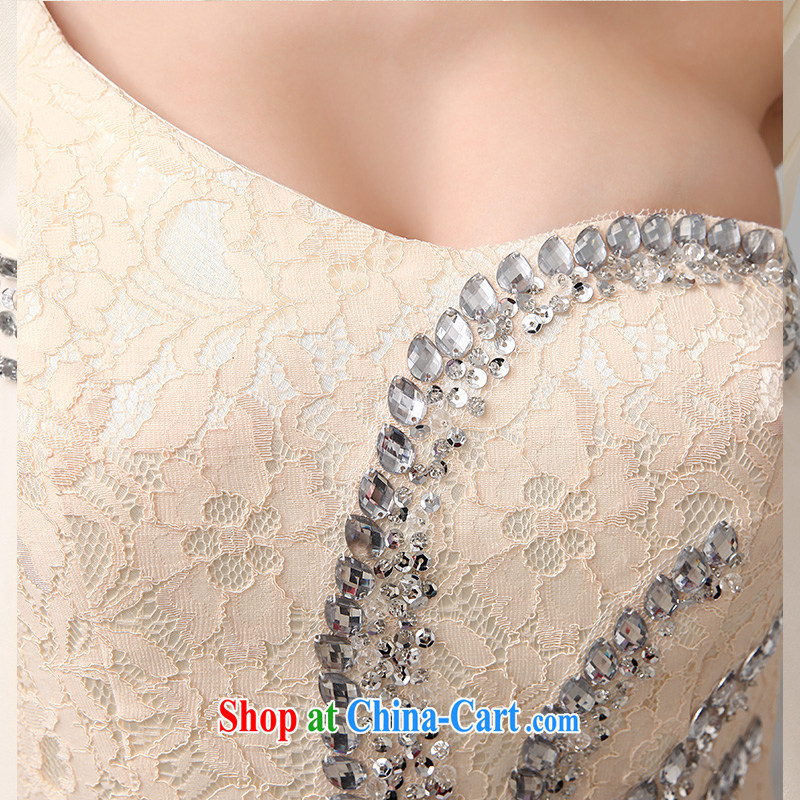 Evening Dress 2015 spring and summer new marriage toast Service Bridal Fashion Evening Dress beauty long single shoulder dress tailored Advisory Service, according to Lin, Elizabeth, and shopping on the Internet