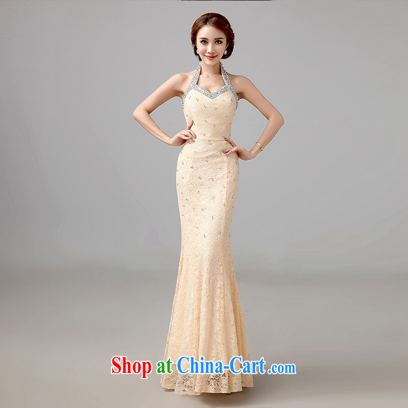 According to Lin Sa 2015 new stylish Korean version is too long evening dress skirt the betrothal graphics thin marriages crowsfoot toast M service, according to Lin, Elizabeth, and shopping on the Internet