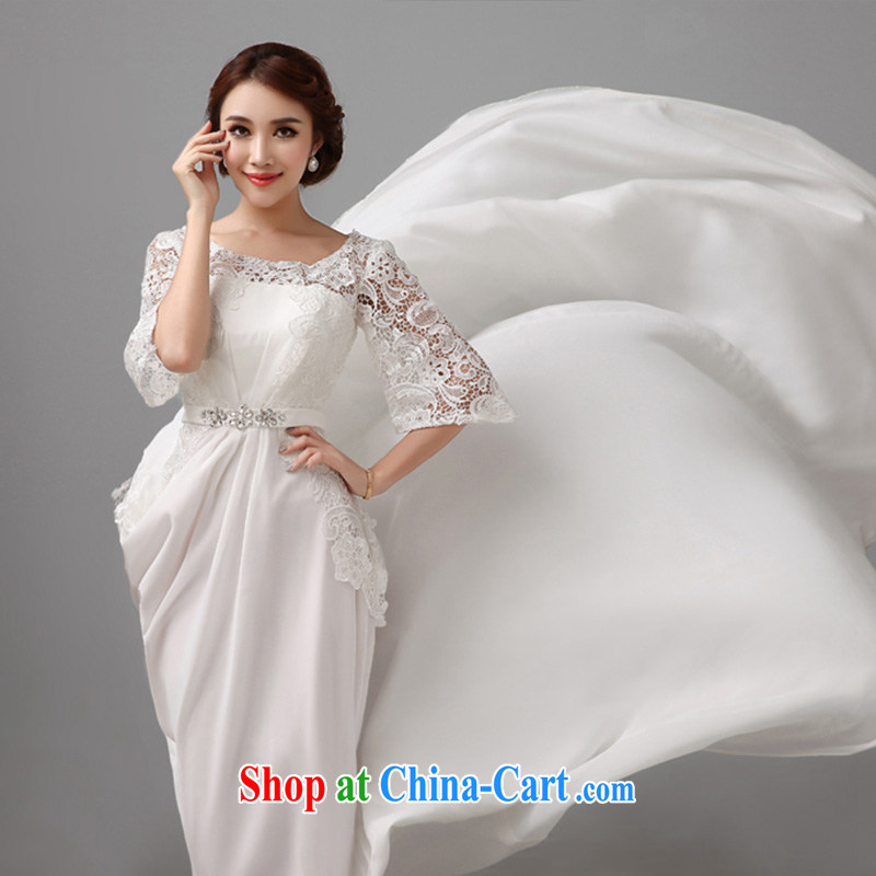 Toasting Service Bridal Fashion 2015 New Evening Dress long marriage beauty bridesmaid dress banquet champagne color tailored advisory service