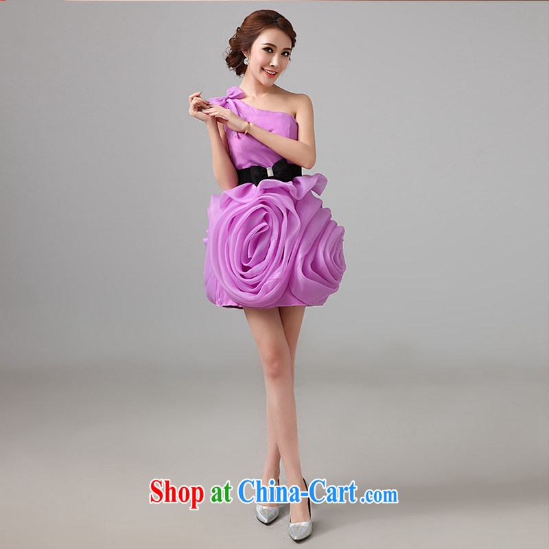 2015 new Korean version the shoulder small dress short bridesmaid dress dress, Wang slightly toast dress clothes tailored advisory service