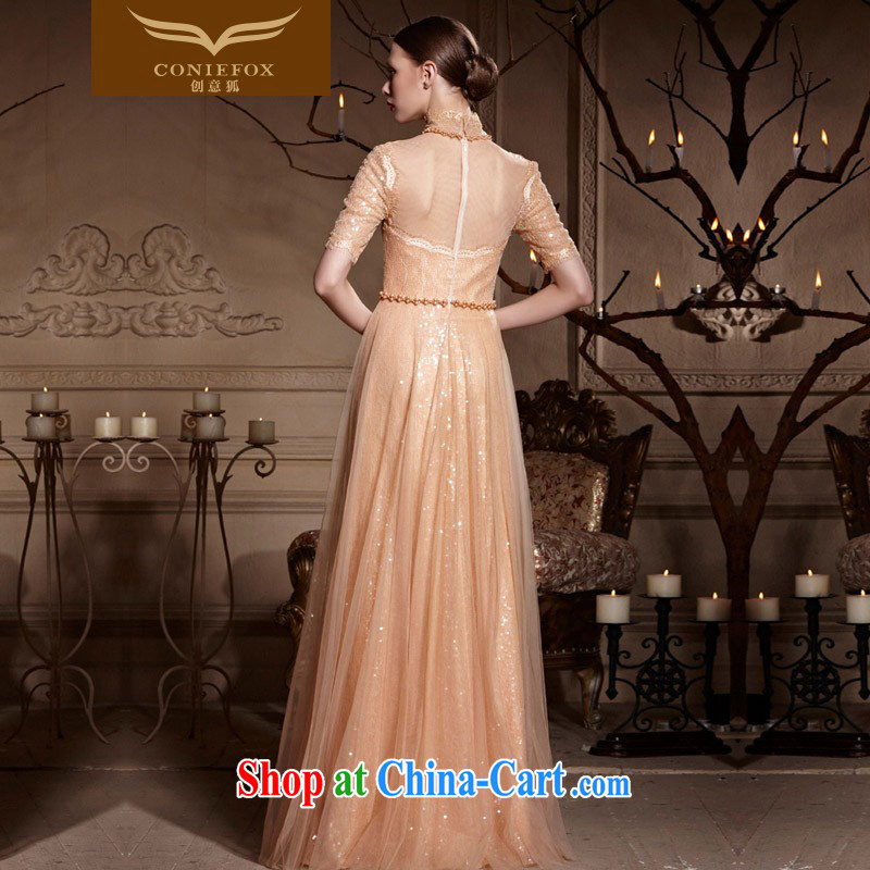 Creative Fox Evening Dress 2015 new banquet dress wedding toast service hospitality service long cultivating fall dress presided over 30,593 dresses picture color XXL, creative Fox (coniefox), online shopping