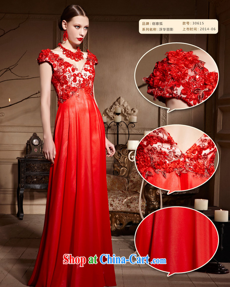 Creative Fox Evening Dress red petal bridal gown sexy shoulders V for wedding toast service beauty long wedding with 30,615 dresses red M pictures, price, brand platters! Elections are good character, the national distribution, so why buy now enjoy more preferential! Health