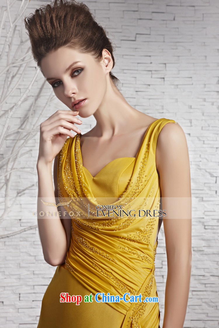 Creative Fox Evening Dress elegant and noble yellow shoulders banquet dress upscale luxury light drill dress graphics thin tail longer dress 81,383 pictures color XXL pictures, price, brand platters! Elections are good character, the national distribution, so why buy now enjoy more preferential! Health
