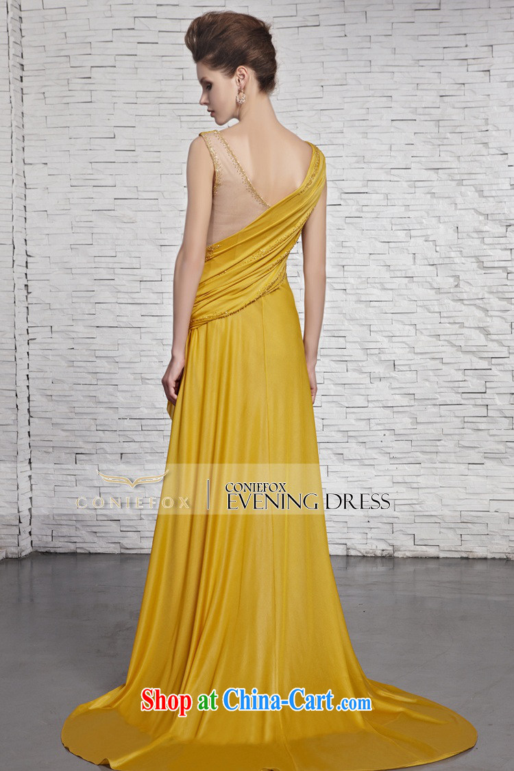 Creative Fox Evening Dress elegant and noble yellow shoulders banquet dress upscale luxury light drill dress graphics thin tail longer dress 81,383 pictures color XXL pictures, price, brand platters! Elections are good character, the national distribution, so why buy now enjoy more preferential! Health