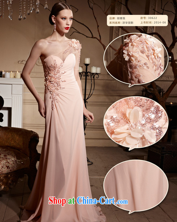 Creative Fox dress pink single shoulder toast wedding Service Bridal bridesmaid dress elegant long wedding hospitality service evening dress long skirt 30,622 pink M pictures, price, brand platters! Elections are good character, the national distribution, so why buy now enjoy more preferential! Health