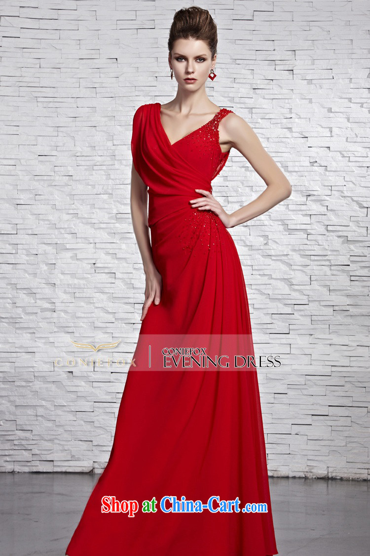 Creative Fox Evening Dress 2015 new chic and sexy shoulders dress Classic beauty dress long skirt red bridal wedding toast serving 81,519 picture color XL pictures, price, brand platters! Elections are good character, the national distribution, so why buy now enjoy more preferential! Health