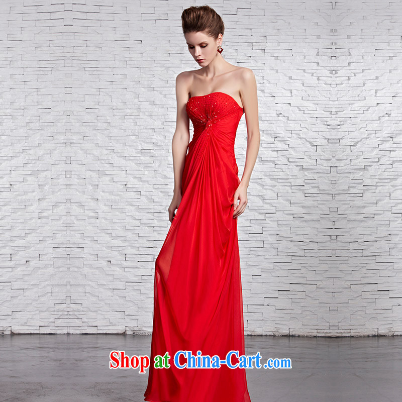 Creative Fox dress sense of bare chest dress dress bridal wedding wedding dresses red bows service and elegant long gown welcome 81,520 picture color XXL, creative Fox (coniefox), online shopping