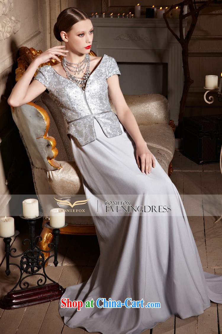 Creative Fox Evening Dress stylish shawl jacket banquet dress V collar silver dress up beauty, dress, Evening Dress toast serving 30,630 picture color XXL pictures, price, brand platters! Elections are good character, the national distribution, so why buy now enjoy more preferential! Health