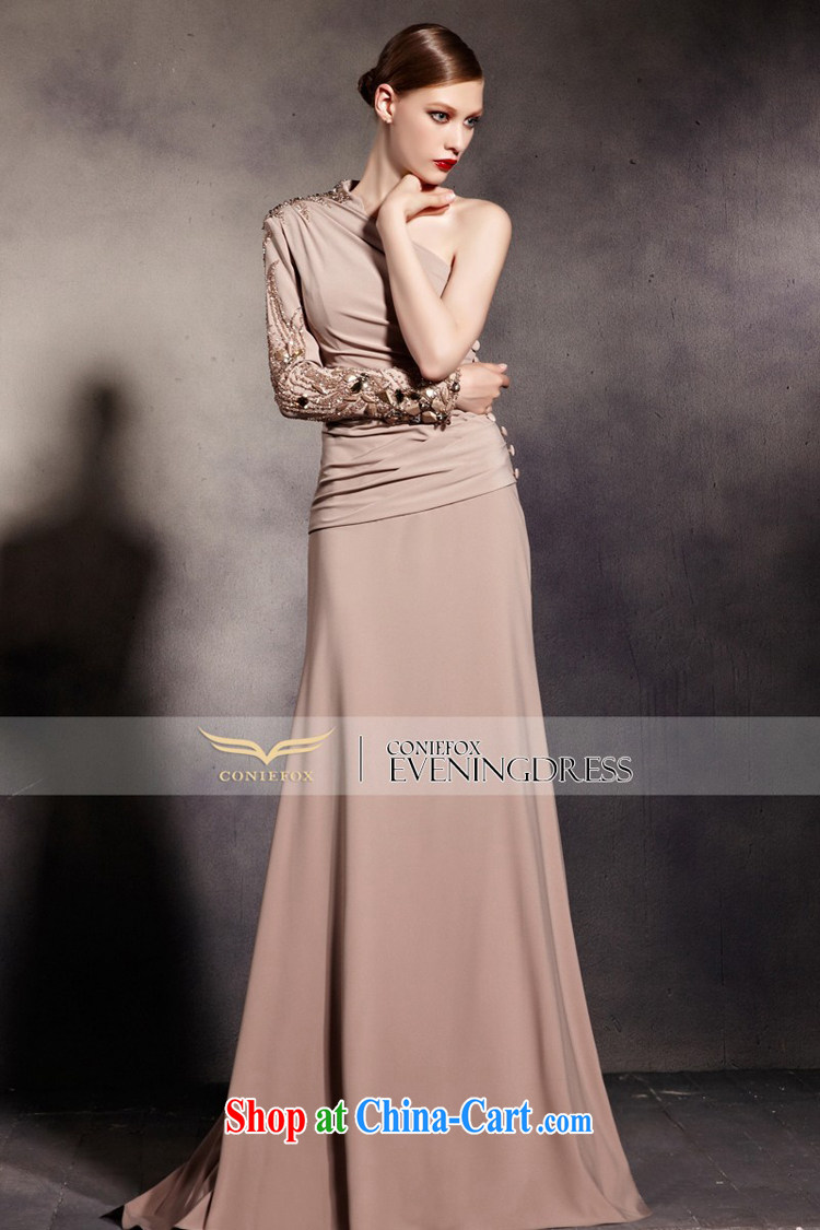 Creative Fox Evening Dress stylish single shoulder long-sleeved banquet dress elegant long-tail dresses the annual dress evening dress toast serving 81,693 picture color L pictures, price, brand platters! Elections are good character, the national distribution, so why buy now enjoy more preferential! Health
