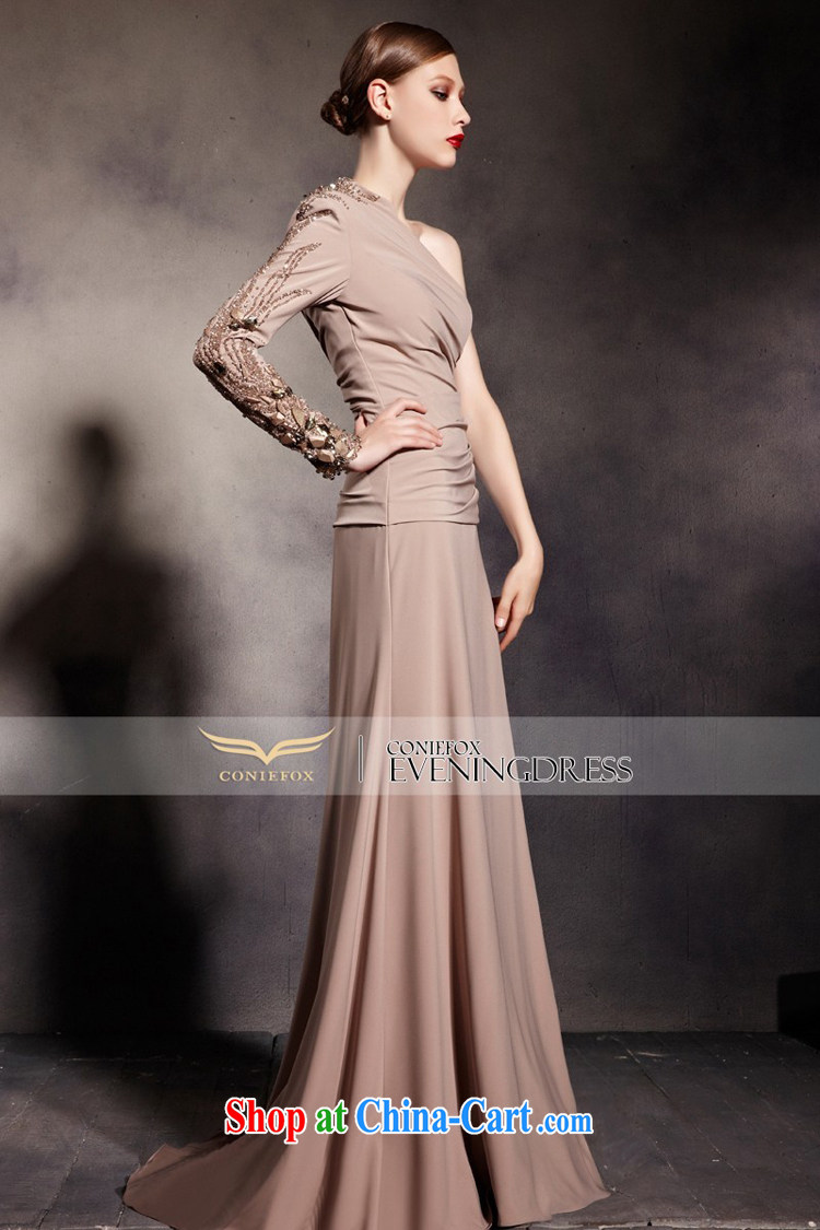 Creative Fox Evening Dress stylish single shoulder long-sleeved banquet dress elegant long-tail dresses the annual dress evening dress toast serving 81,693 picture color L pictures, price, brand platters! Elections are good character, the national distribution, so why buy now enjoy more preferential! Health