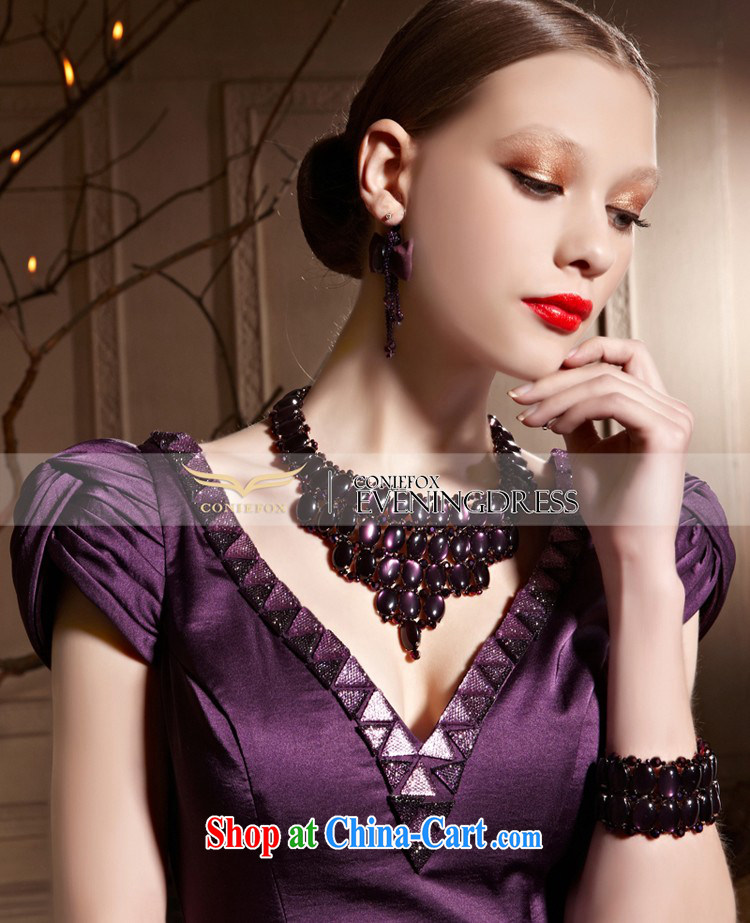 Creative Fox Evening Dress purple package shoulder wedding dress evening dress toast Service Bridal tail dress dress long, deep V dress Red Carpet dress 30,652 purple XXL pictures, price, brand platters! Elections are good character, the national distribution, so why buy now enjoy more preferential! Health