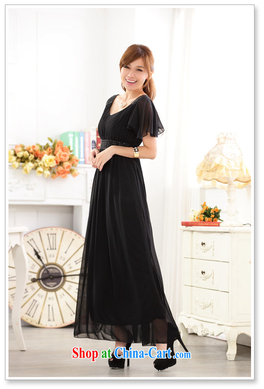 An Philippines and the United States and Europe snow high woven fly V cuff collar high waist manually staple light Pearl sweet long, thick mm bridesmaid sister skirt dress champagne color XXXL pictures, price, brand platters! Elections are good character, the national distribution, so why buy now enjoy more preferential! Health