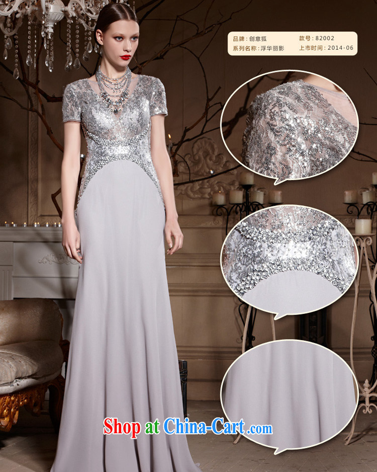 Creative Fox Evening Dress silver, banquet dress upscale evening dress uniform toast long fall annual dress the dress party dress silver 82,002 XXL pictures, price, brand platters! Elections are good character, the national distribution, so why buy now enjoy more preferential! Health
