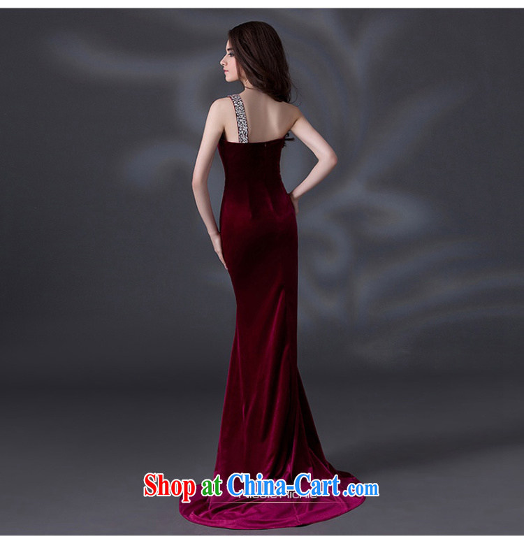 wedding dresses 2015 new spring single shoulder dress Stylish European wine red moderator evening dresses show bride toast serving female long marriage ceremony red Advanced Customization 15 Day Shipping pictures, price, brand platters! Elections are good character, the national distribution, so why buy now enjoy more preferential! Health