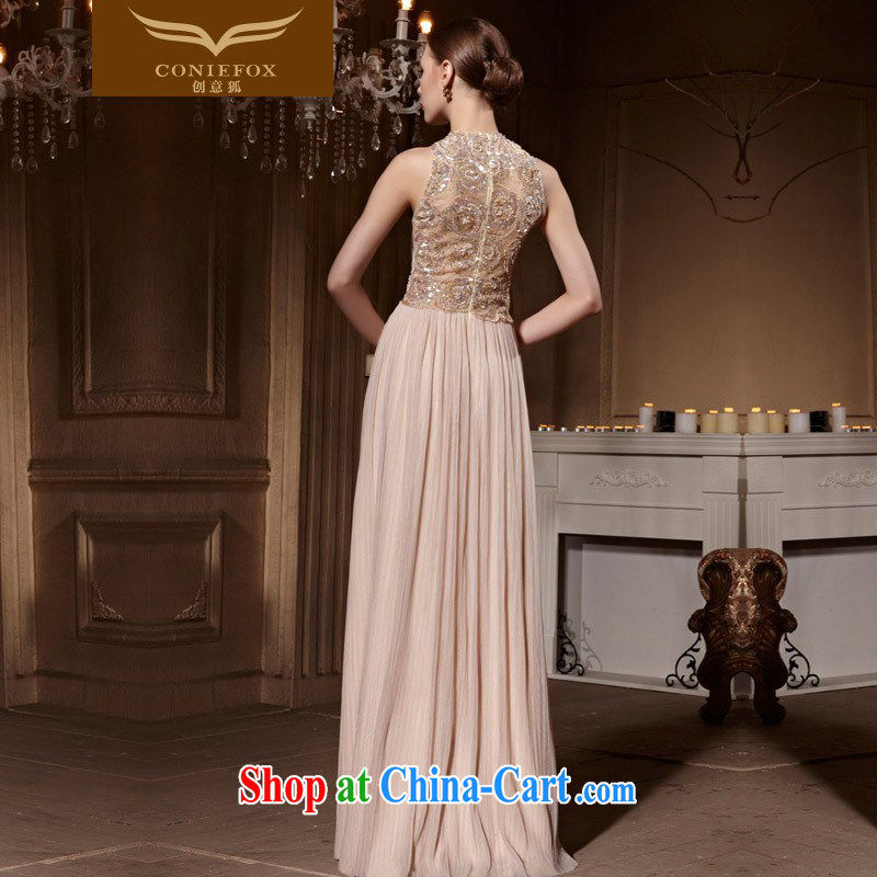 Creative Fox Evening Dress elegant and noble is also dress banquet long, cultivating the dress evening dress uniform toast party dress style skirts 82,012 picture color XXL, creative Fox (coniefox), online shopping