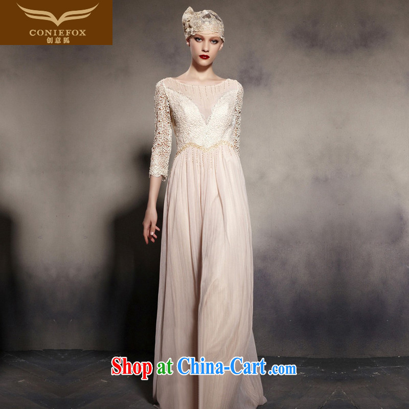 Creative Fox Evening Dress new lace retro dress shoulders fall annual dress the dress up beauty, 7 cuff long skirt 81,960 pictures is XXL