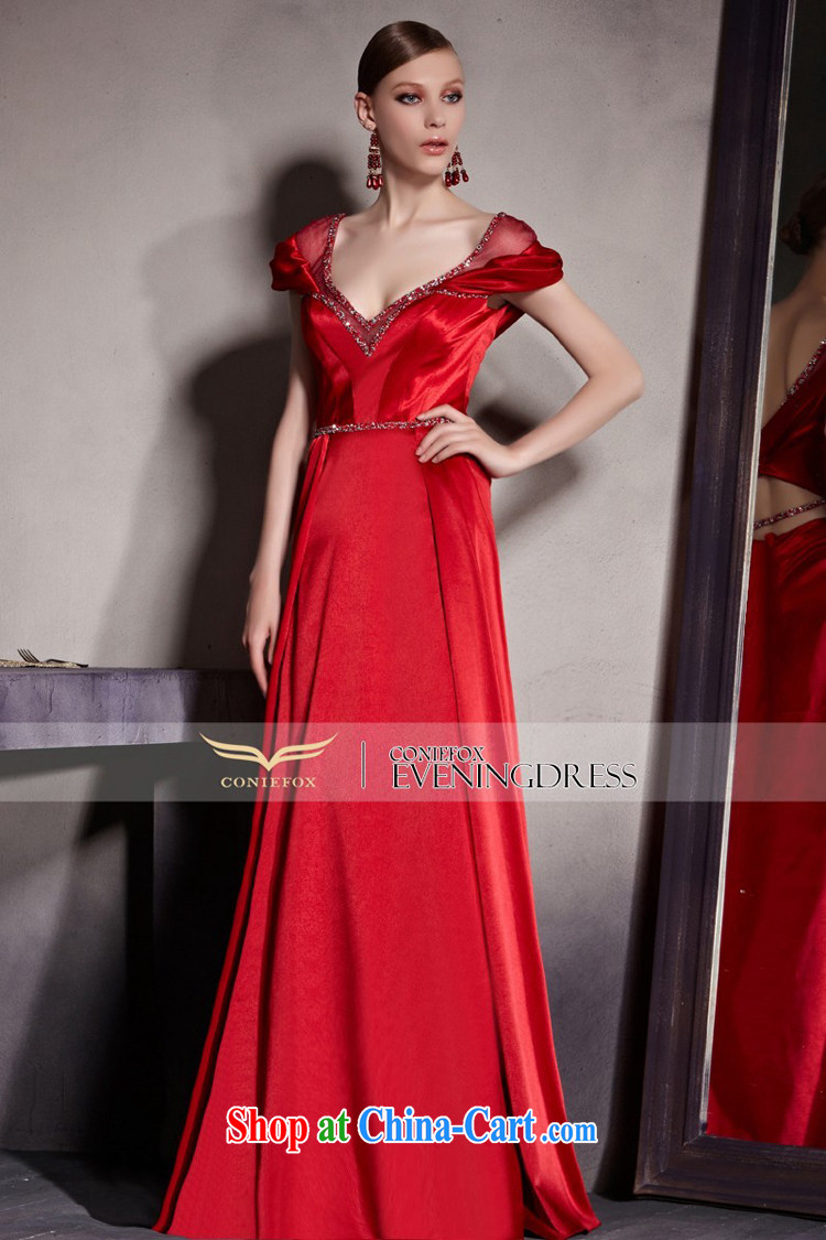 Creative Fox Evening Dress New Red wedding dress deep V sexy evening dress bridal toast serving evening dress long skirt package shoulder fall dress 81,952 picture color XXL pictures, price, brand platters! Elections are good character, the national distribution, so why buy now enjoy more preferential! Health