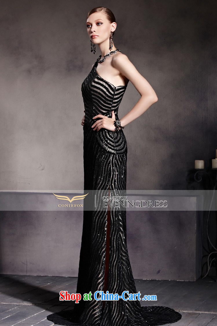 Creative Fox Evening Dress sexy black stylish evening dress single shoulder dress beauty at Merlion dress the dress Red Carpet tail dress 81,936 picture color XXL pictures, price, brand platters! Elections are good character, the national distribution, so why buy now enjoy more preferential! Health
