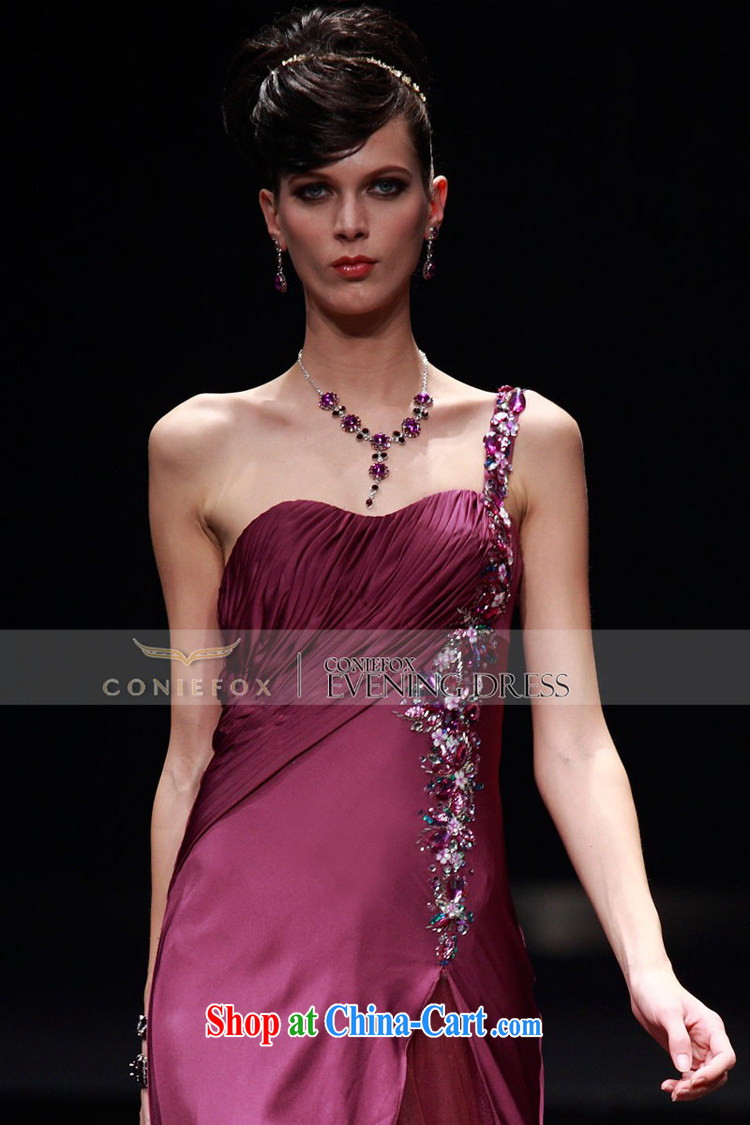 Creative Fox Evening Dress stylish wiped his chest wedding dresses purple single shoulder banquet dress bridal bridesmaid dress dress uniforms dress presided over 80,356 purple XXL pictures, price, brand platters! Elections are good character, the national distribution, so why buy now enjoy more preferential! Health