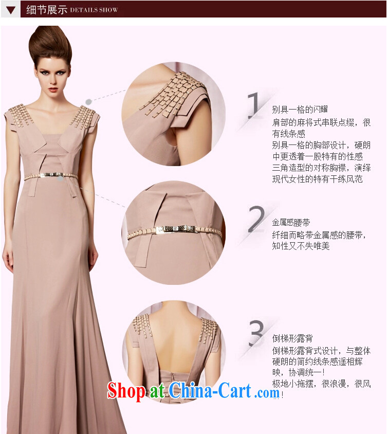 Creative Fox Evening Dress new apricot elegant banquet dress will preside over dress and elegant style double-shoulder-tail dress show long skirt 30,256 picture color XXL pictures, price, brand platters! Elections are good character, the national distribution, so why buy now enjoy more preferential! Health