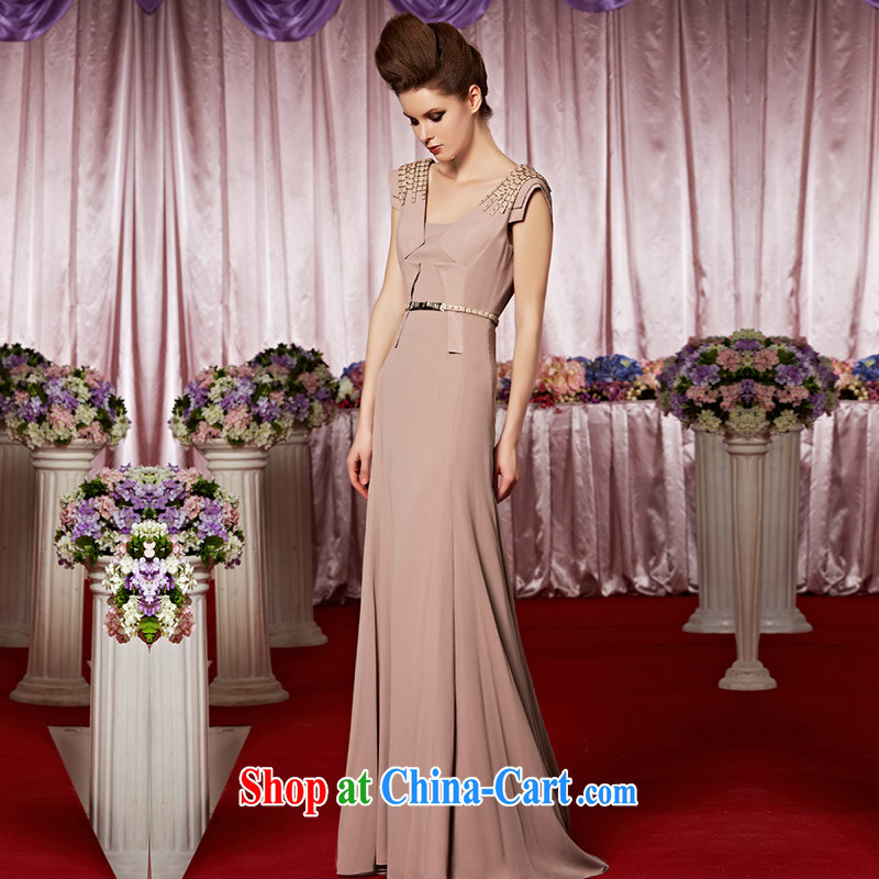 Creative Fox Evening Dress new apricot elegant banquet dress exhibition will be the dress and elegant style double-shoulder-tail dress show long skirt 30,256 picture color XXL, creative Fox (coniefox), and, on-line shopping