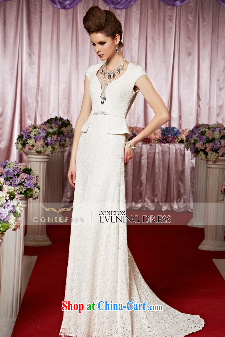 Creative Fox Evening Dress new white banquet dress elegant and noble tail bridal gown dress appearances evening dress Red Carpet dress 30,319 picture color XXL pictures, price, brand platters! Elections are good character, the national distribution, so why buy now enjoy more preferential! Health