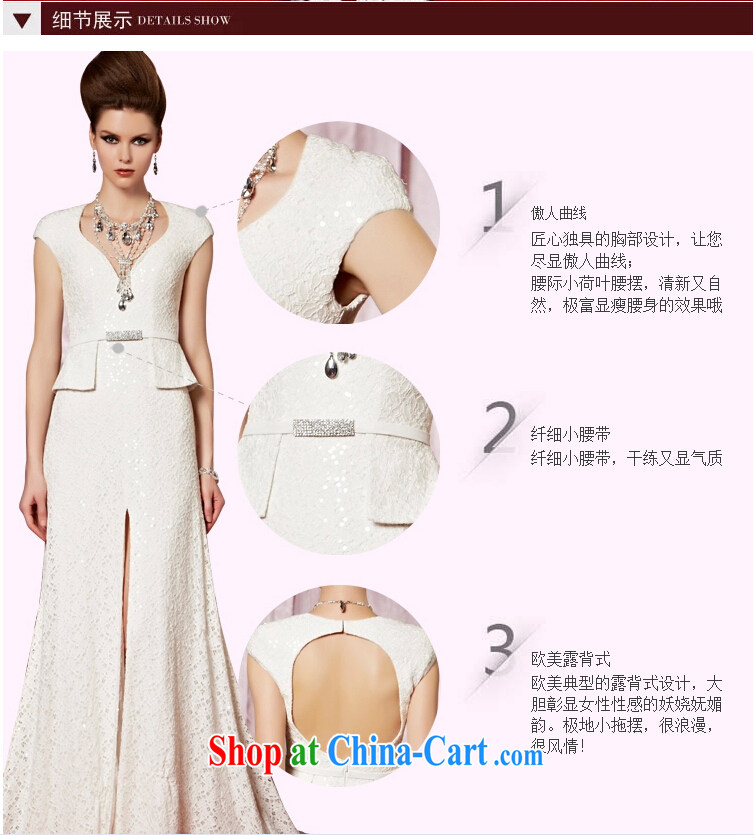 Creative Fox Evening Dress new white banquet dress elegant and noble tail bridal gown dress appearances evening dress Red Carpet dress 30,319 picture color XXL pictures, price, brand platters! Elections are good character, the national distribution, so why buy now enjoy more preferential! Health