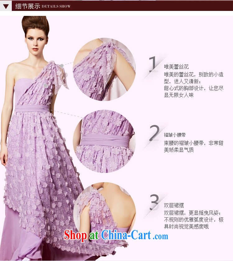 Creative Fox Evening Dress elegant long purple single shoulder bridal bridesmaid dress wedding dress show the dress long skirt fell to 30,323 flowers picture color XXL pictures, price, brand platters! Elections are good character, the national distribution, so why buy now enjoy more preferential! Health