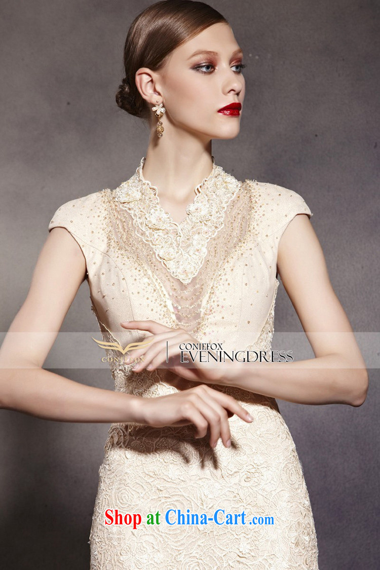 Creative Fox Evening Dress new lace retro dress elegant long, elegant banquet dress and American style beauty dress presided over 81,922 dress picture color M pictures, price, brand platters! Elections are good character, the national distribution, so why buy now enjoy more preferential! Health