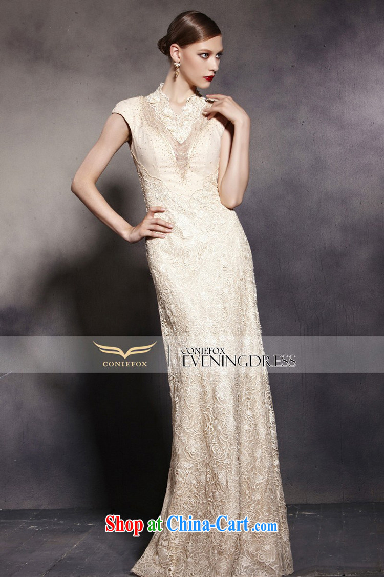 Creative Fox Evening Dress new lace retro dress elegant long, elegant banquet dress and American style beauty dress presided over 81,922 dress picture color M pictures, price, brand platters! Elections are good character, the national distribution, so why buy now enjoy more preferential! Health
