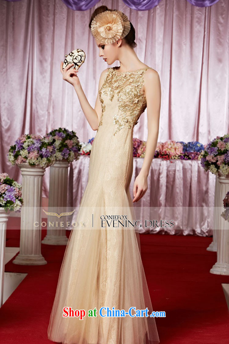 Creative Fox Evening Dress gold elegant banquet dress fall show annual dress the dress shoulders, hospitality service long skirt 30,368 picture color XXL pictures, price, brand platters! Elections are good character, the national distribution, so why buy now enjoy more preferential! Health