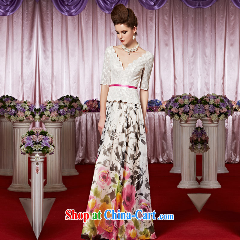 Creative Fox Evening Dress new colorful floral dress with dress lace fall evening dress dress bridal gown service performed under 30,389 dresses picture color S, creative Fox (coniefox), shopping on the Internet