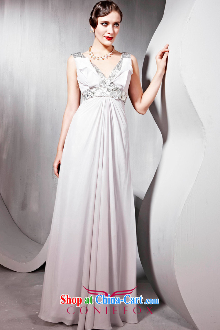 Creative Fox Evening Dress bridesmaid dress bridal the wedding toast service banquet hosted dress dress sexy shoulders V for long, show hospitality service 56,818 white XXL pictures, price, brand platters! Elections are good character, the national distribution, so why buy now enjoy more preferential! Health