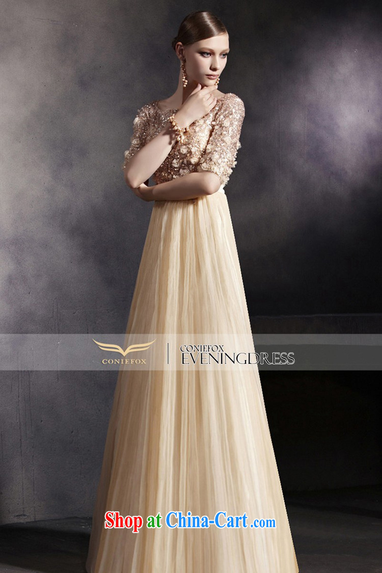 Creative Fox dress sleek gold nails Pearl concert dress bridal wedding dress evening dress uniform toast wedding hospitality service moderator dress 30,532 picture color XXL pictures, price, brand platters! Elections are good character, the national distribution, so why buy now enjoy more preferential! Health