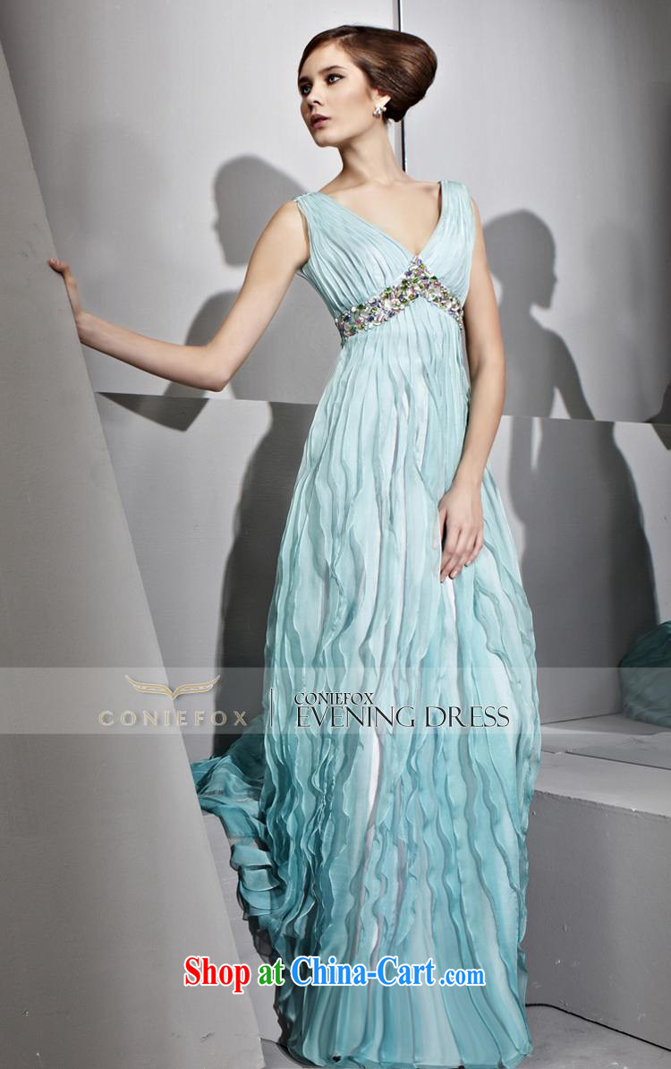 Creative Fox dress sense of deep V double-shoulder wedding dress theatrical service long fall annual dress the dress courtesy service 81,036 green XXL pictures, price, brand platters! Elections are good character, the national distribution, so why buy now enjoy more preferential! Health