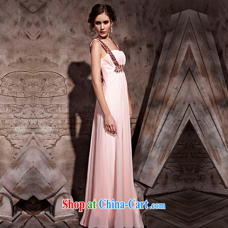 Creative Fox Evening Dress pink double-shoulder bridal gown bridesmaid serving long skirt wedding toast service and elegant long dresses the courtesy service performance service 81,058 pink XXL, creative Fox (coniefox), online shopping