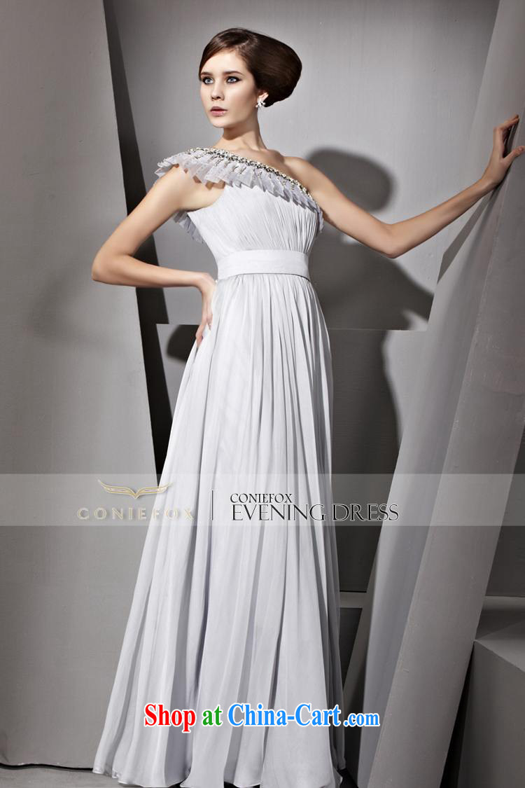 Creative Fox dress single shoulder flouncing the Pearl dress retro graphics thin dress bridal wedding dress fall long dress uniform toast 81,059 gray XXL pictures, price, brand platters! Elections are good character, the national distribution, so why buy now enjoy more preferential! Health