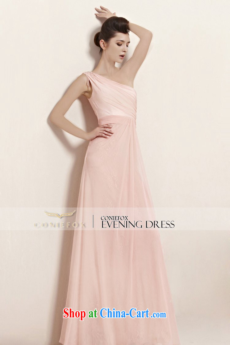 Creative Fox dress elegant long pink single shoulder dress bridal bridesmaid dress wedding dresses the annual dress courtesy service long skirt 30,023 picture color XXL pictures, price, brand platters! Elections are good character, the national distribution, so why buy now enjoy more preferential! Health