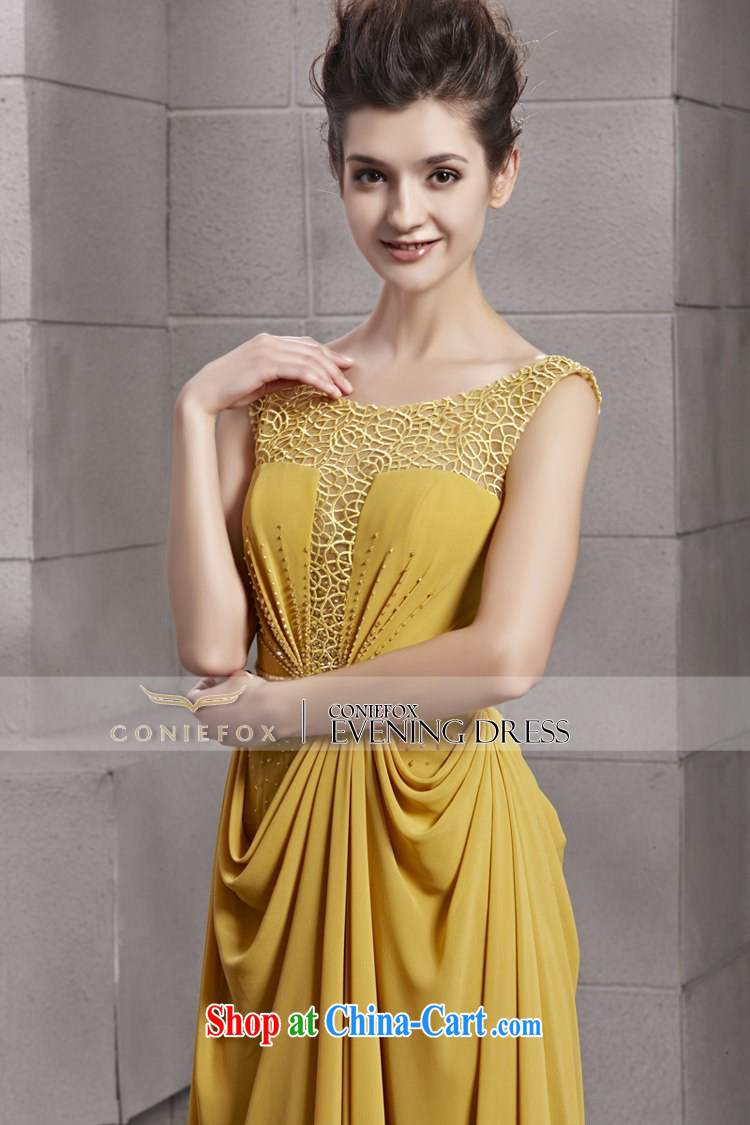 Creative Fox Evening Dress yellow Openwork noble banquet dress double-shoulder-length dresses, beauty evening dress uniform toast hosted annual dress long skirt 30,083 picture color L pictures, price, brand platters! Elections are good character, the national distribution, so why buy now enjoy more preferential! Health