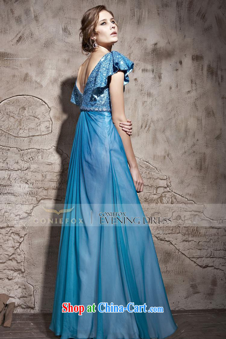 Creative Fox dress V collar star evening dress blue evening dress toast stage the dress dress bridal wedding courtesy 81,083 blue S pictures, price, brand platters! Elections are good character, the national distribution, so why buy now enjoy more preferential! Health