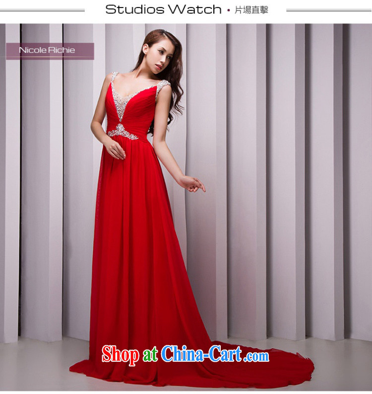 Nicole Richie wedding dresses 2015 new stylish red long gown bridal gown wedding toast Service Annual Meeting banquet evening dress the Summer red Advanced Customization 15 Day Shipping pictures, price, brand platters! Elections are good character, the national distribution, so why buy now enjoy more preferential! Health