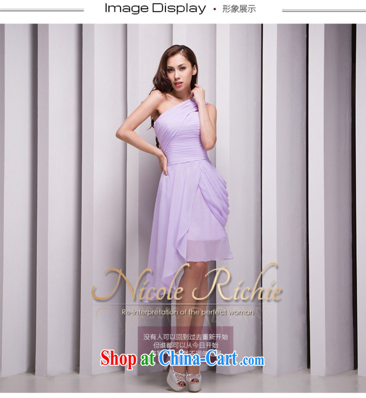 Nicole Richie wedding dresses summer 2015 new stylish single shoulder dress purple short dress bridesmaid mission Small dress sister dress evening dress the annual service purple Advanced Customization 15 Day Shipping pictures, price, brand platters! Elections are good character, the national distribution, so why buy now enjoy more preferential! Health