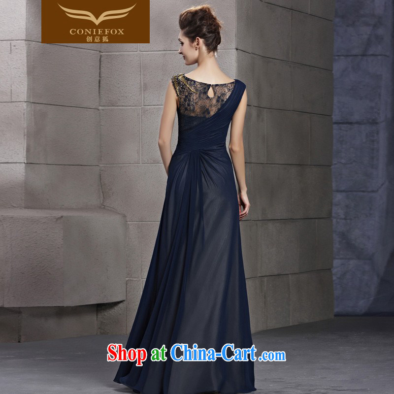 Creative Fox Evening Dress new stylish banquet dress blue evening dress toast Service Bridal wedding dresses welcome the annual 30,106 dresses picture color XXL, creative Fox (coniefox), online shopping