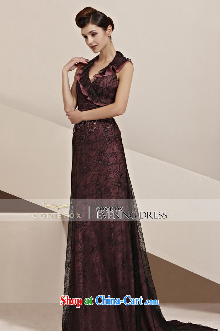Creative Fox Evening Dress elegant flouncing neckline dress red carpet-tail dress bridal welcome dress elegant long performances conducted 30,116 dresses picture color XXL pictures, price, brand platters! Elections are good character, the national distribution, so why buy now enjoy more preferential! Health